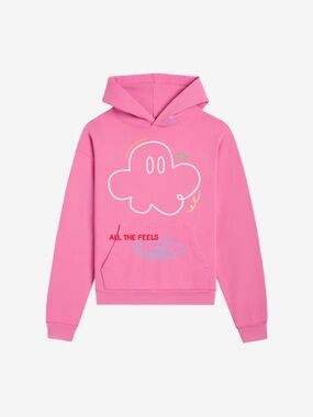 NWT Lonely Ghost x Hugz Heavyweight Pink Hoodie Limited Edition Size XXXL